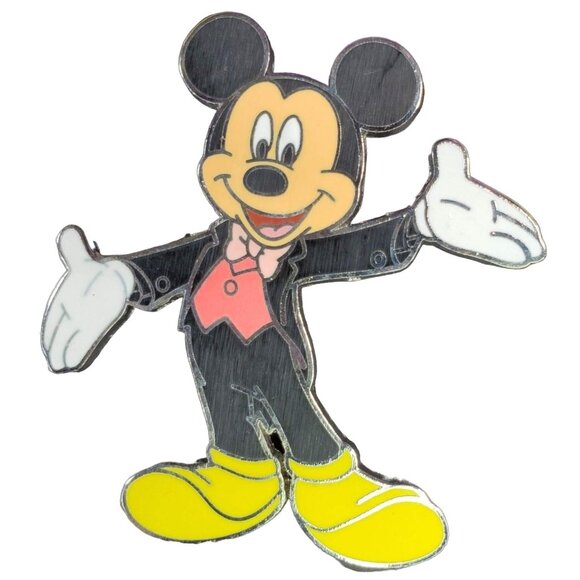 Disney Mickey Mouse Trading Pin Black Tuxedo Lapel Pin Brooch Accessories Badge - Picture 1 of 5